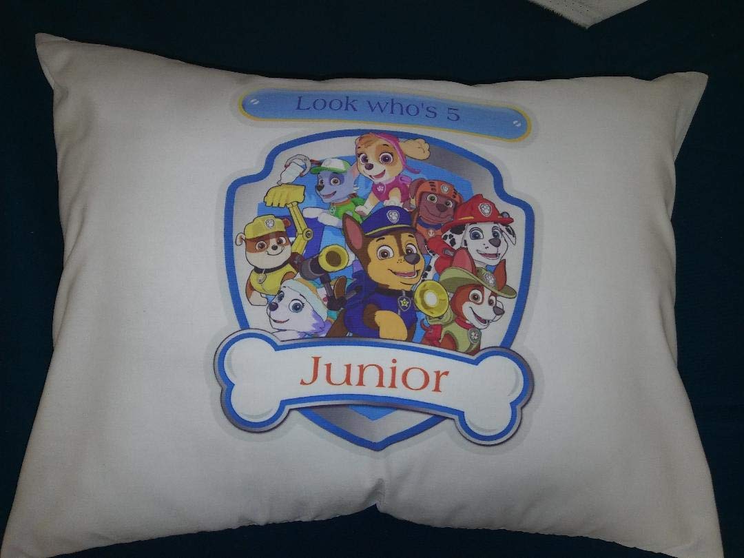 Paw Patrol Personalized boy girl PILLOWCASE with pillow Size 12 x 1 Home Touch Decor